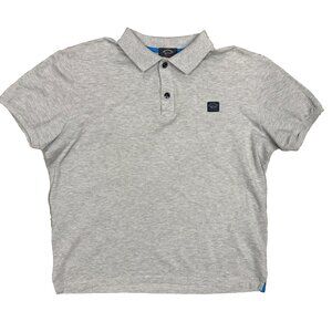 Paul & Shark Polo Shirt Made in Italy Cotton Grey Short Sleeve Medium